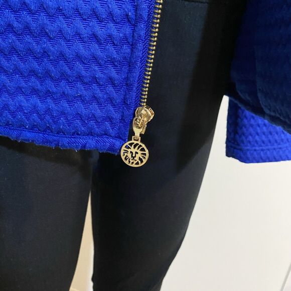 anne klein jacket womens Small royal blue with gold ziper and buttons corpcore - Picture 4 of 10
